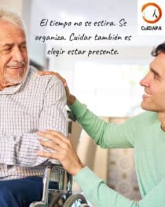 Familia organizando su tiempo con apoyo de cuidados y atención a domicilio en Bétera