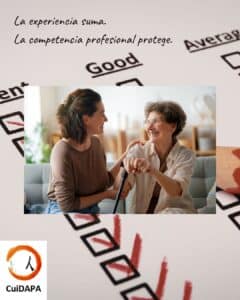Evaluación de habilidades de cuidadoras en agencia de colocación especializada en cuidados a domicilio en Valencia